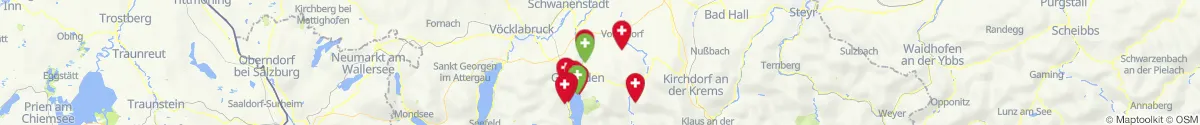 Kartenansicht für Apotheken-Notdienste in der Nähe von Gschwandt (Gmunden, Oberösterreich)